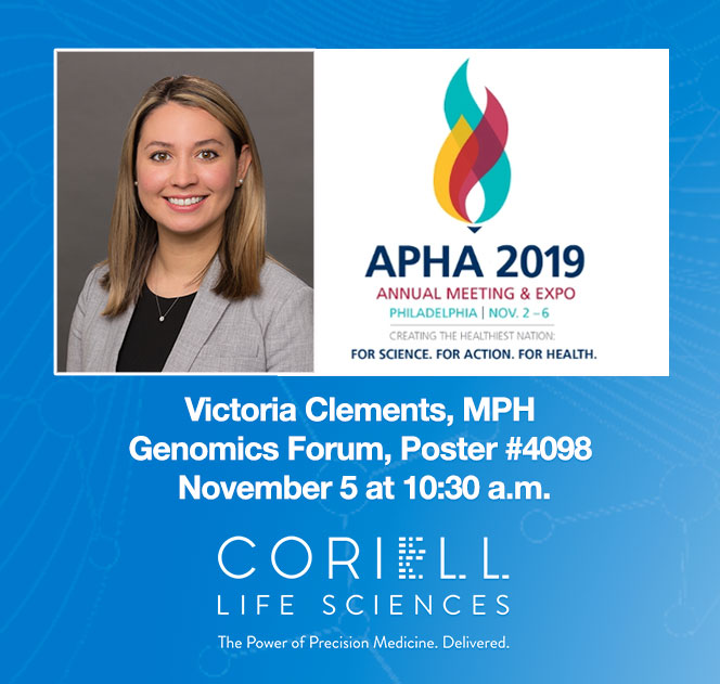 American Public Health Forum (APHA) 2019 Coriell Life Sciences