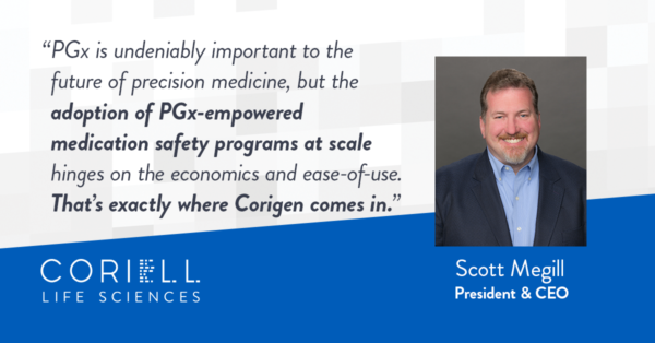 Scott Megill discusses pharmacogenomics and Corigen